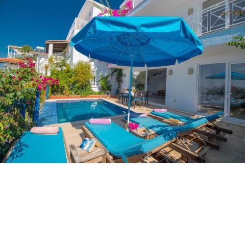 Private Pool and Sea View Villa for 4 People in Antalya, Kaş - Awz133