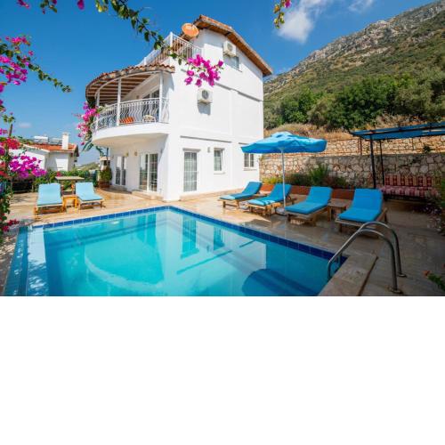 Private Pool Sea View Villa for 6 People in Antalya, Kaş - Awz132