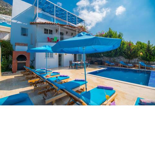 Private Pool Villa with View for 12 People in Antalya, Kaş - Awz130