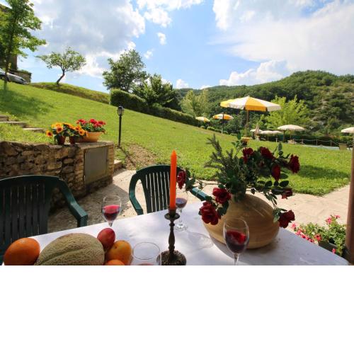 Property with swimming pool spacious garden private terrace and views