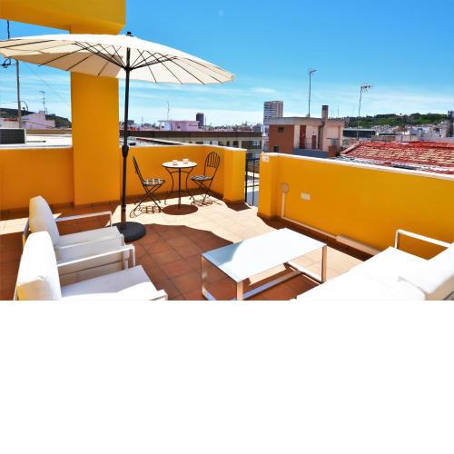 Rooftop apartment with three terraces