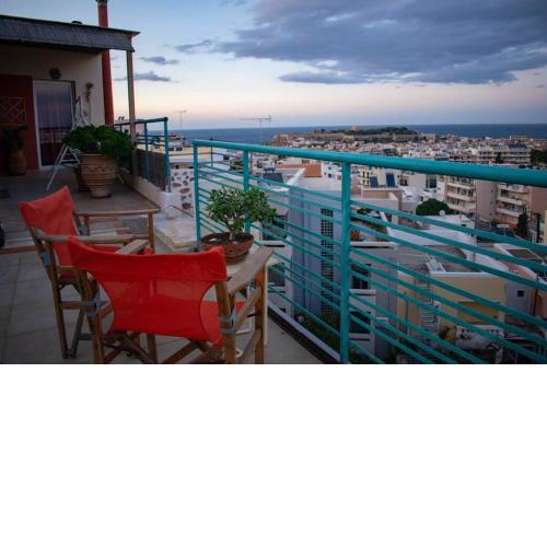 Rooftop with sea view in Central Rethymno