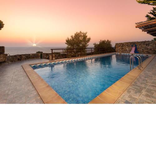 Sea-Sunset Views Villa Lefkothea with Private Pool