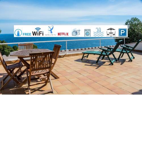 Sol y Mar 8-Maison mitoyenne climatisée-Terrasse-Vue mer imprenable-Piscine-Parking