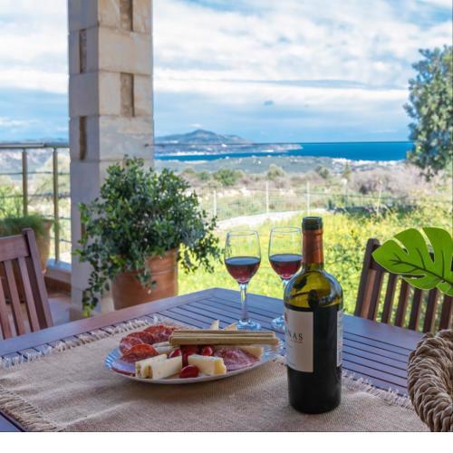 Stone villa Halepa with panoramic view.