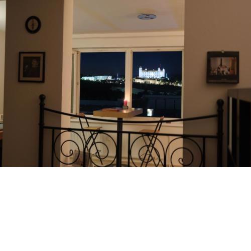 Studio with a view of the center of Bratislava