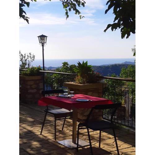 Studio with sea view shared pool and furnished terrace at Badolato 1 km away from the beach