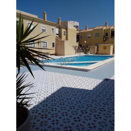 Studio with shared pool enclosed garden and wifi at Torrevieja 1 km away from the beach