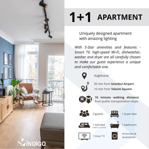 Stylish Bohemian design 1bedr. apartment Wi-Fi/AC