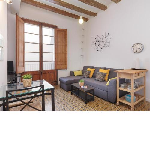 Sunny flat,near ramblas,wifi incl.