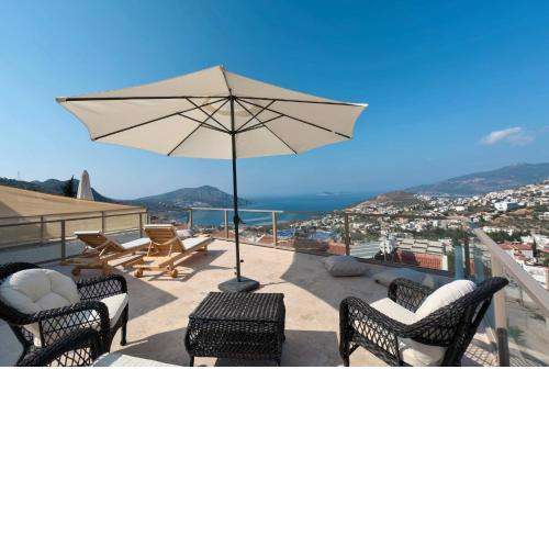 Triplex Villa in Kalkan with Pool & Partial Sea View