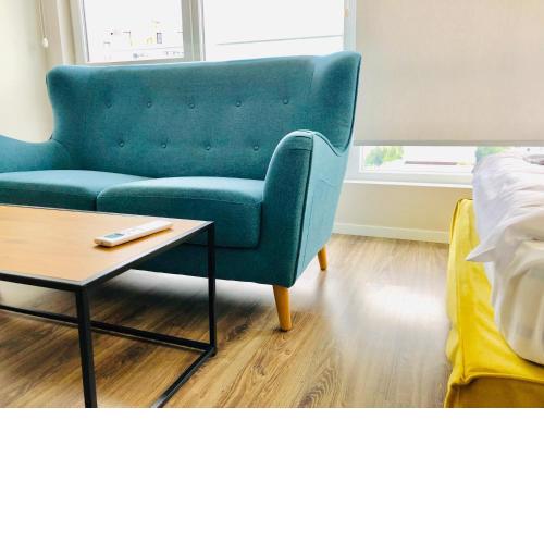 Turquoise and Magenta Apartment