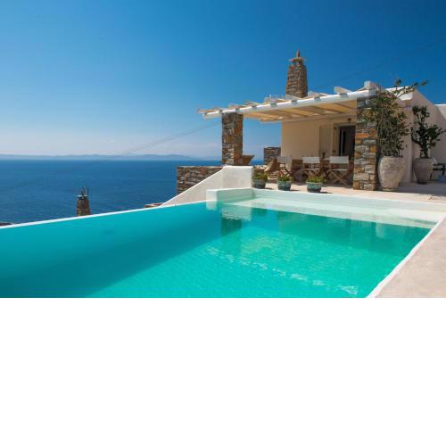 VILLA BEAUTIFIS in Kea, 4BDR/7prs, pool, seaview