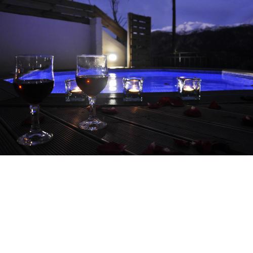 Villa Lakki Heated round pool Jacuzzi