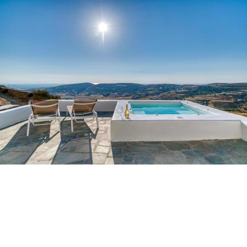 Villa Lófos - Jacuzzi and view