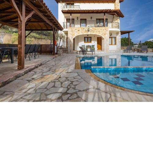Villa Stefania/pool/garden/sea view/3bdrms/3bthrms
