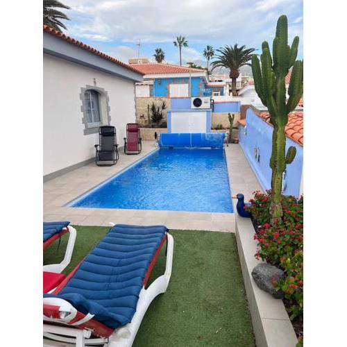 Villa Sunrise with heated pool.