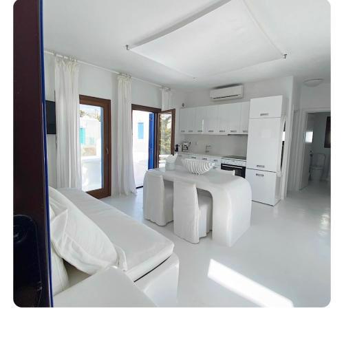 white luxury suite with shared pool downtown