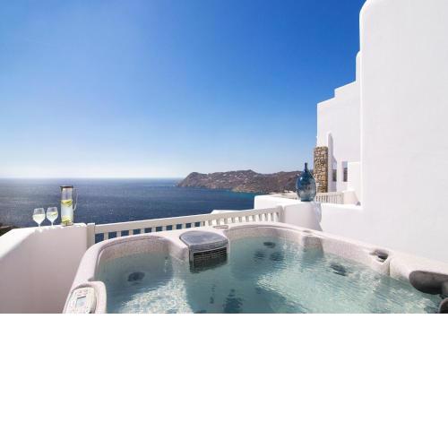 Wonderful Myconian Villa Prestige Guestroom Seaview Guest Room B Amazing Sea Views Private Jacuzzi Elia Beach