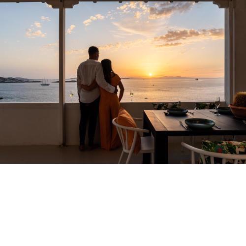 Yalos mykonos 3 bedroom Luxury home in Mykonos Town with Sea & Sunset view